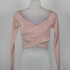 Long Sleeve Mauve Crop Top
